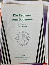 Die Fischerin vom Bodensee Franz Winkler Walter Storck Akkordeon Noten