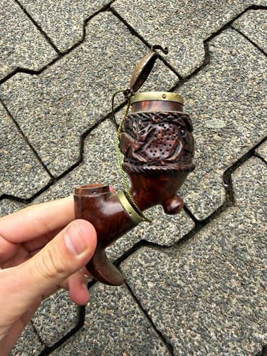 Jägerpfeife holzpfeife braun - jägerpfeife,