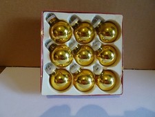 Weihnachtsdeko-kleine Kugeln 3cm goldfarben Kunststoff 9 St.