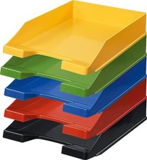 10 x Briefkorb Ablage Briefablage Briefkörbe DIN A4 - farbig sortiert - 2. WAHL