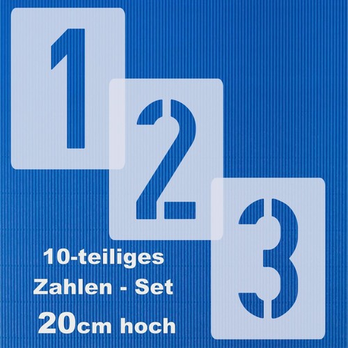 Zahlenschablone 20cm hoch - zahlenschablone,