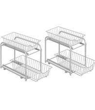 SONGMICS Küchen-Organizer 2er Set, Küchenregal, Ordnungssystem