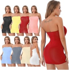 DE Damen Transparent Bodycon