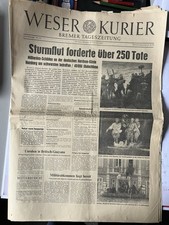 Weser Kurier Bremen 19.Februar 1962 Sturmflut