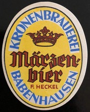 BIERETIKETT KRONENBRAUEREI