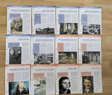 Deutsche Geschichte - Sammelkarten Atlas-Verlag - 12 Karten Weimarer R Weltkrieg