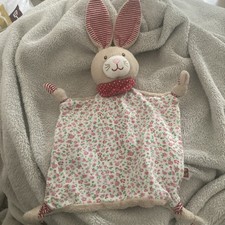 Schmusetuch Kuscheltuch Hase, die Spiegelburg rot beige, rasselt