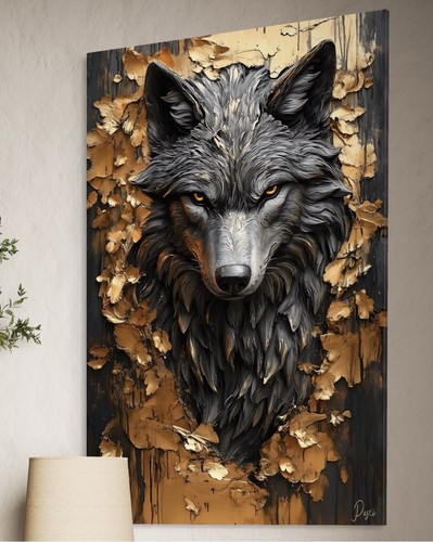 Leinwand bild wolf - bild,