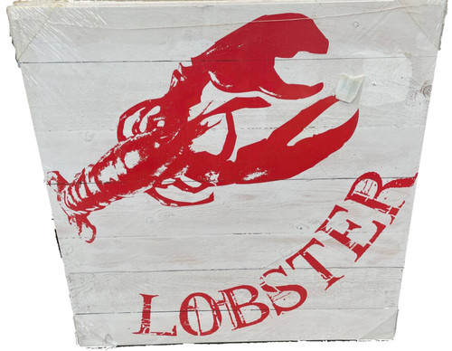 Wandbild holzoptik lobster - wandbild,