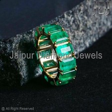 Natürlicher Smaragd Band Ring