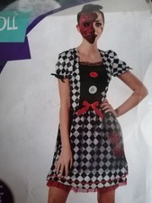 Faschingskostüm Grusel Lady, Piro, Harlekin Gr. S NEU