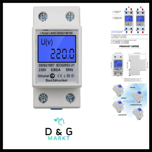 Lcd digitale stromzähler - digitale,