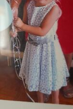 Käthe Kruse Sommerkleid in hellblau mit weißen Blüten, festlich, 116