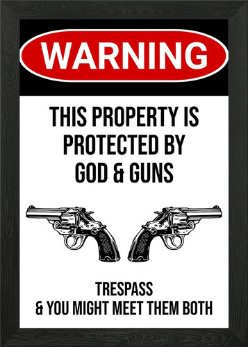 Guns god trespass gerahmtes - 2,
