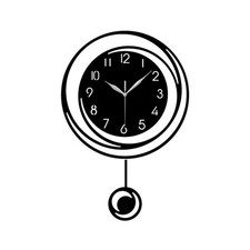 Batteriebetriebene Wanduhr mit leisem Pendel nicht tickendes Quarzwerk