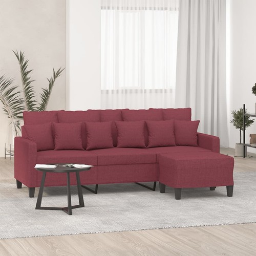 Sitzer sofa mit hocker - 3-sitzer-sofa,