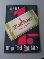 Waldbaur Schokolade "Pikfein" Werbeaufsteller aus Pappe - 50er Jahre