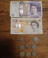  £ 20,10 Pounds  Banknote + Münzen  Pfund Bank of England Elisabeth II 1 Pound