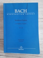 Bärenreiter Klavierauszug:   Bach Matthäus-Passion (BA 5038a)