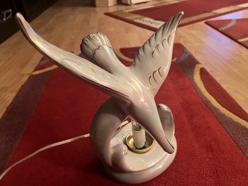 Tischlampe keramik glas - tischlampe, vogel