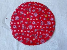 20 Stoff-Deckchen/Hauben rot