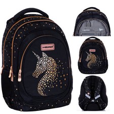 ASTRA head Rucksack Schulrucksack Schultasche RANZEN CLASSY GOLD Pferd sterne