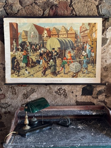 Vintage schulwandkarte - vintage,