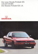 HONDA PRELUDE COUPE EX 1.8 2.0 16V Prospekt Brochure 1986 42