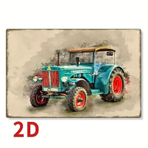 Blechschild hanomag traktor - hanomag,