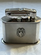 Antikes Tischfeuerzeug Von Karl Wieden 935 Silber, Benzinfeuerzeug mit Wappen