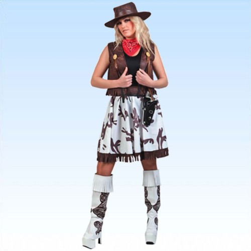 Cowgirl kostüm teilig gr - cowgirl,