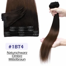170G Dick Echthaar Clip In Echt Haar Extensions Haarverlängerung 8 Tressen Blond