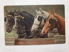 Ansichtskarte Vier Pferde Kutschpferde Pferdeköpfe /67