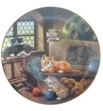 Sammelteller „Am Kachelofen“ Jürgen Scholz Kahla Porzellan (1993) Katze Vintage