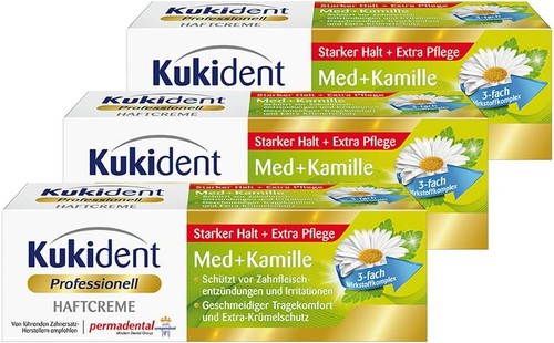 Kukident haftcreme med - kukident, med+kamille