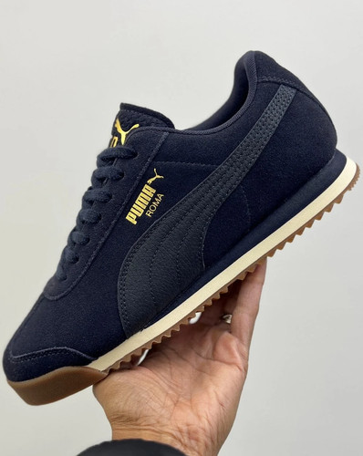 Puma roma suede sneaker navy - sneaker,