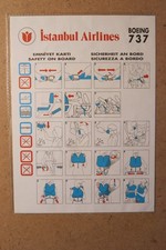 Safety Card - Istanbul Airlines B 737 (verschweiste/sealed Vers.) ++ SELTEN/rare