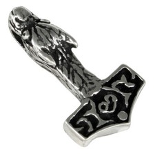 Wolfskopf Thors Hammer Silber
