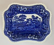Antike Copeland Spode’s Tower blau 10,5" Transferware Schale - England, um 1890