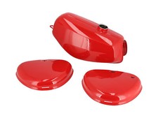 Set: Tank + Seitendeckel, Rot RAL 3028 - für Simson S50, S51, S70