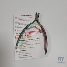 Profi Nagelhautschneider Edelstahl Set, Nagelhautschieber, Maniküre Pediküre, la