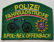RARITÄT! Polizei HESSEN Patch FAHRRADSTREIFE 1994 Polizeiabzeichen Abzeichen