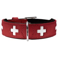 Hunter Hunde Halsband Swiss rot/schwarz, diverse Größen, NEU
