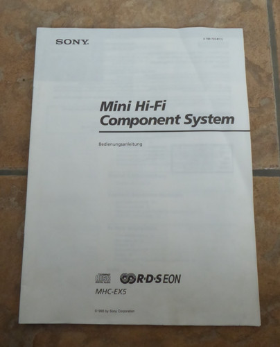 Sony mhc ex5 mini - mhc-ex5, hi-fi