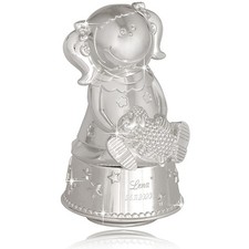 Versilberte Spieluhr mit