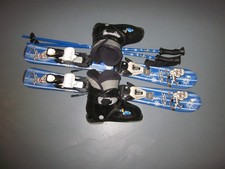 Kinderski Tecno pro 80cm. Skischuhe Rossignol Gr. 31/32 MP 20,5. Stöcke 75cm