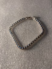 Handgefertigtes Metall Armband Würfel Design Glieder 20 cm Länge