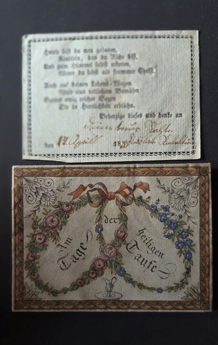 Antiker biedermeier taufbrief - antiker,