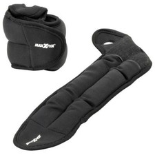 MAXXIVA Handmanschetten-Set Schwarz 2 x 1kg Eisensandfüllung Laufgewichte