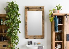 Spiegel echt Naturholz Mango